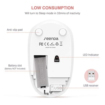 Stylish seenda Wireless Noiseless Mouse for Comfortable Use