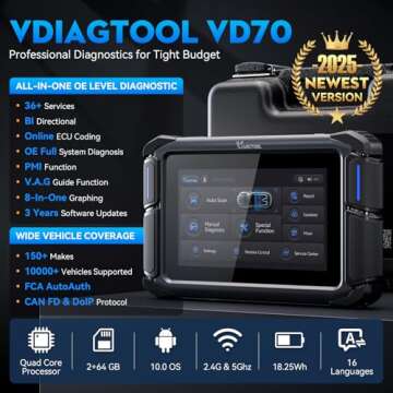 VDIAGTOOL Bidirectional Scan Tool, 2025 Scanner for Car, OBD2 Scanner Diagnostic Tool, Full System S...