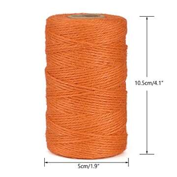 KINGLAKE 328 Feet Natural Jute Twine Best Arts Crafts Gift Twine Christmas Twine Durable Packing Str...