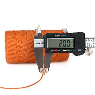 KINGLAKE 328 Feet Natural Jute Twine Best Arts Crafts Gift Twine Christmas Twine Durable Packing String,Orange