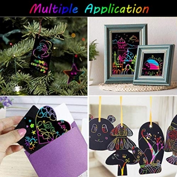 Rainbow Scratch Art Kit for Kids Creative Fun Set