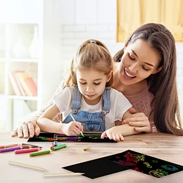 Rainbow Scratch Art Kit for Kids Creative Fun Set