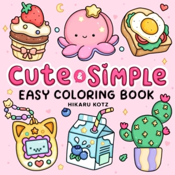 Easy Cute Coloring Book for All Ages Fun Activity