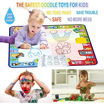 KIZZYEA Water Doodle Mat for Kids 2-5 Years Creative Fun