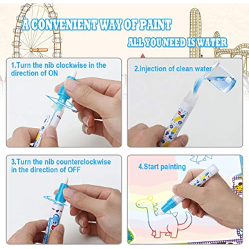 KIZZYEA Water Doodle Mat for Kids 2-5 Years Creative Fun