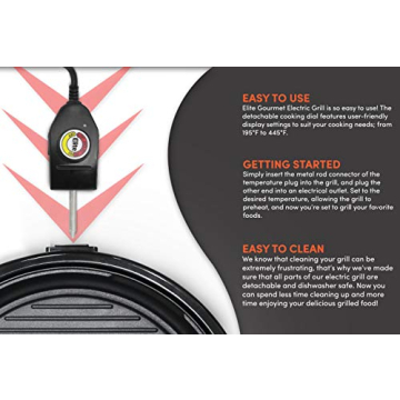 Elite Gourmet EMG-980BSC Indoor Electric Grill for All Ages
