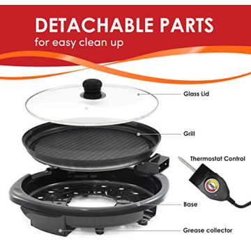 Elite Gourmet EMG-980BSC Indoor Electric Grill for All Ages