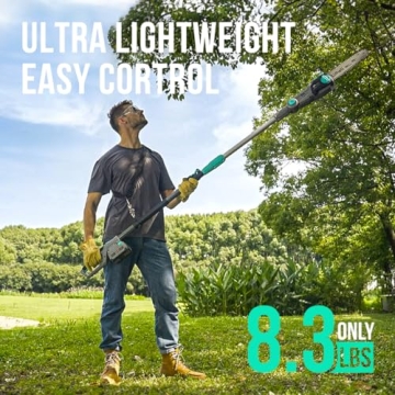 Litheli Cordless Pole Saw - 40V Powerful Tree Trimmer