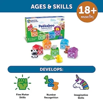 Peekaboo Learning Farm Toy Set for Toddlers 18+ Months