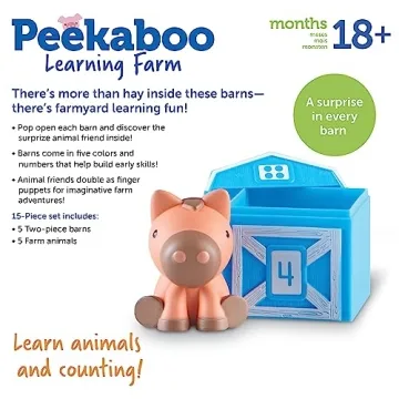 Peekaboo Learning Farm Toy Set for Toddlers 18+ Months