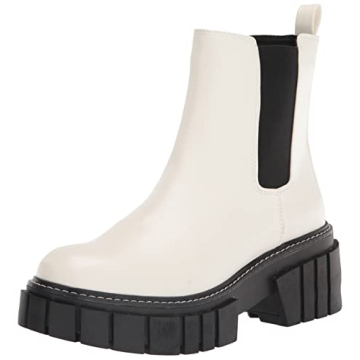 Madden Girl Women's Pheobee Fashion Boot, Stylish White Paris Footwear