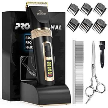 oneisall Dog Hair Vacuum & Dog Grooming Kit, Pet Grooming Vacuum with Nail Grinder, 1.5L Dust Cup Do...