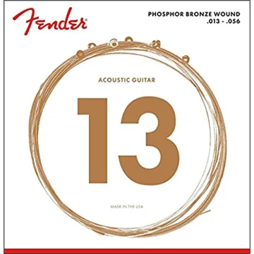 Fender Phosphor Bronze Acoustic Guitar Strings, Ball End, 60M .013-.056