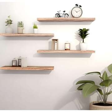 YYWUOJJ Wood Floating Shelves for Home Decor