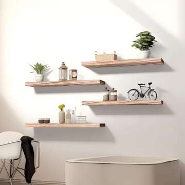 YYWUOJJ Wood Floating Shelves for Home Decor