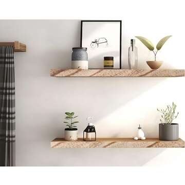 YYWUOJJ Wood Floating Shelves for Home Decor