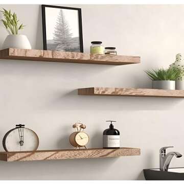 YYWUOJJ Wood Floating Shelves for Home Decor