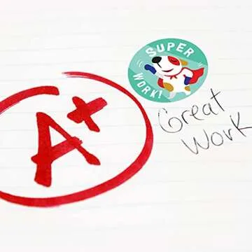 Sweetzer & Orange Reward Stickers for Teachers, 1008 Decals for Kids in 9 Designs, 1 Inch School Tags on Sheets, Classroom Teacher Supplies, Potty Training Badges and Motivational Chart