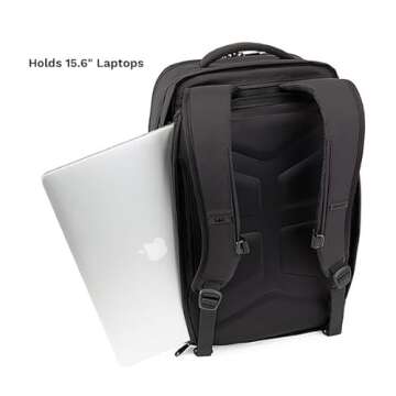 Knack Convertible Duffel Laptop Backpack, Expandable Travel Duffel Bag With 6 Day Outfit Capacity, Large Laptop Duffel Bag for Everyday Travel, Gym, and Work (Midnight Black)