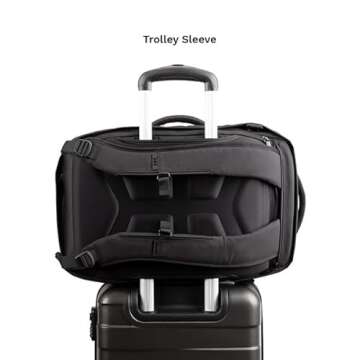 Knack Convertible Duffel Laptop Backpack, Expandable Travel Duffel Bag With 6 Day Outfit Capacity, Large Laptop Duffel Bag for Everyday Travel, Gym, and Work (Midnight Black)