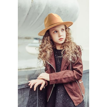 Jastore Classic Kids Fedora Hat with Bowknot for Ages 5-10