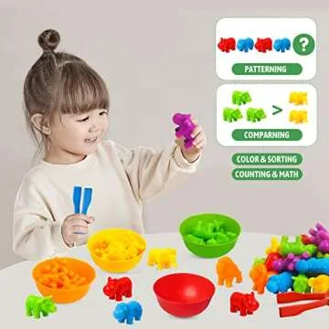 RAEQKS Counting Sorting Toys for Preschool Learning Activities