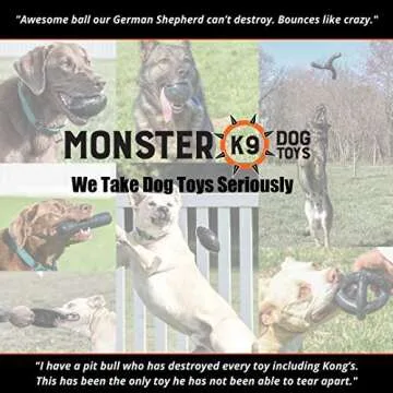 Monster K9 Dog Toys - Ultra Durable Solid Ball