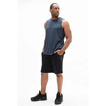 DEVOPS Men's 2-Pack Loose-Fit Workout Gym Shorts with Pockets