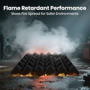 Focusound 24 Pack Acoustic Panels Soundproof Foam for Walls