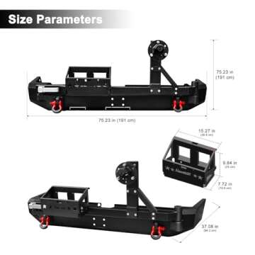 4Runner Rear Bumper with Tire Carrier & LED Lights