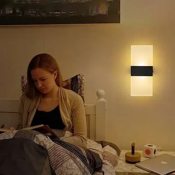 SURPALIG Touch Control Wall Sconces Set of 2 Bedside Night Light Dimmable 3600mAh Battery Operated Wall Lights for Bedroom, Rechargeable Magnetic Cordless LED Energy Saving Warm Light Wall Lamp