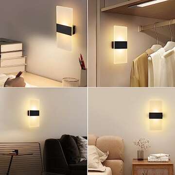 SURPALIG Touch Control Wall Sconces Set of 2 Bedside Night Light Dimmable 3600mAh Battery Operated Wall Lights for Bedroom, Rechargeable Magnetic Cordless LED Energy Saving Warm Light Wall Lamp