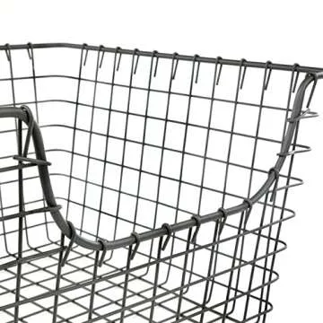 Spectrum Diversified Scoop Wire Storage Basket 6-Pack