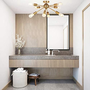 VINLUZ 8 Light Modern Sputnik Chandelier for Home