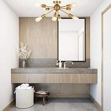 VINLUZ 8 Light Modern Sputnik Chandelier for Home