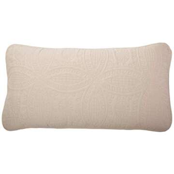 Chezmoi Collection Austin 3-Piece Oversized Bedspread Coverlet Set (King, Ivory)