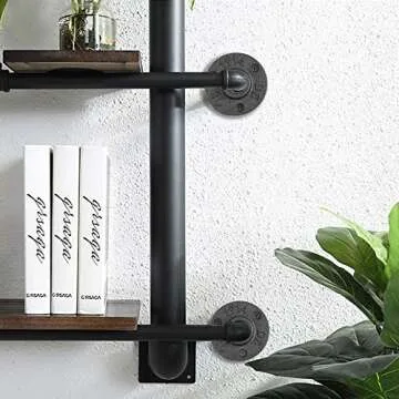 10Pcs 1/2-INCH Floor Flange Industrial Steel Malleable Cast Iron Pipe Fittings Retro Decor Furniture DIY BSP Threaded Hole