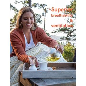 YnM Chenille Weighted Blanket, Handmade Chunky Knitted Design, Soft and Cozy, Temperature Regulating and Breathable, Machine Washable Throw for Sleep or Home Decor (Beige, 50x60 Inch, 10lbs)