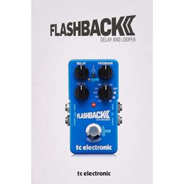 TC Electronic FLASHBACK 2 DELAY Legendary Delay Pedal with Groundbreaking MASH Footswitch, Crystal D...