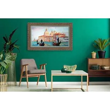 Deco TV Frames - Tuscan Antique Gold Smart Frame Compatible ONLY with Samsung The Frame TV (55", Fits 2017-2020 Frame TV)