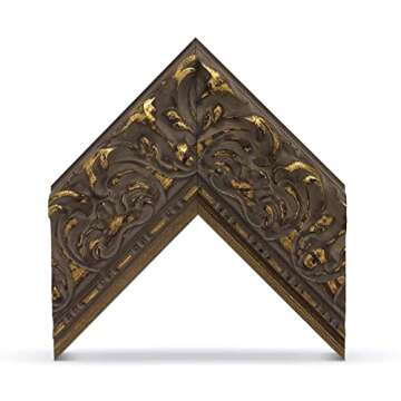 Deco TV Frames - Tuscan Antique Gold Smart Frame Compatible ONLY with Samsung The Frame TV (55", Fits 2017-2020 Frame TV)