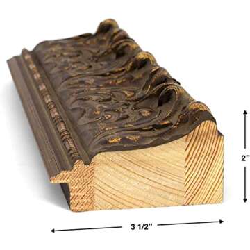 Deco TV Frames - Tuscan Antique Gold Smart Frame Compatible ONLY with Samsung The Frame TV (55", Fits 2017-2020 Frame TV)