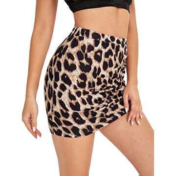 Stylish Verdusa Leopard Print Bodycon Mini Skirt