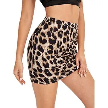 Stylish Verdusa Leopard Print Bodycon Mini Skirt