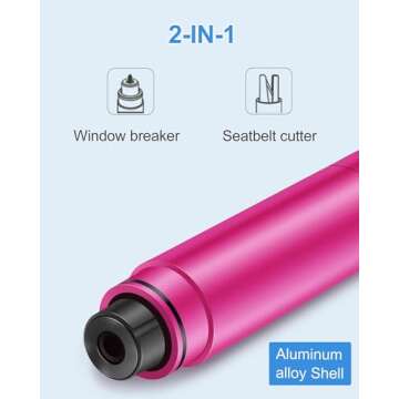 ZEN HON Car Window Breaker,Safety Hammer and Seatbelt Cutter 2 in 1,Metal Shell,High-Pressure Spring...