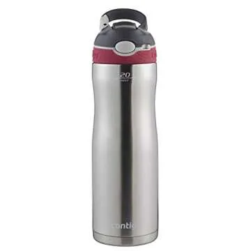 Contigo AUTOSPOUT Straw Ashland Chill Stainless Steel Water Bottle, 20 oz, Sangria