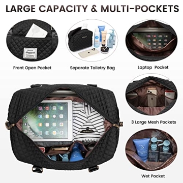 LOVEVOOK Travel Duffle Bag with Shoe Compartment