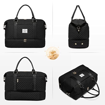 LOVEVOOK Travel Duffle Bag with Shoe Compartment