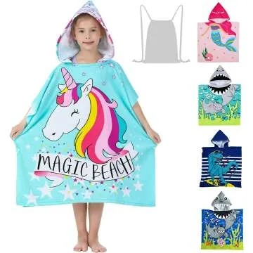 Athaelay Kids Hooded Swim Cover-ups for Girls