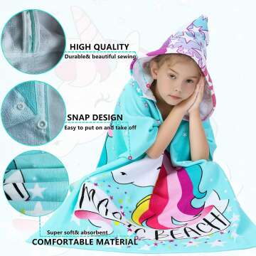 Athaelay Kids Hooded Swim Cover-ups for Girls